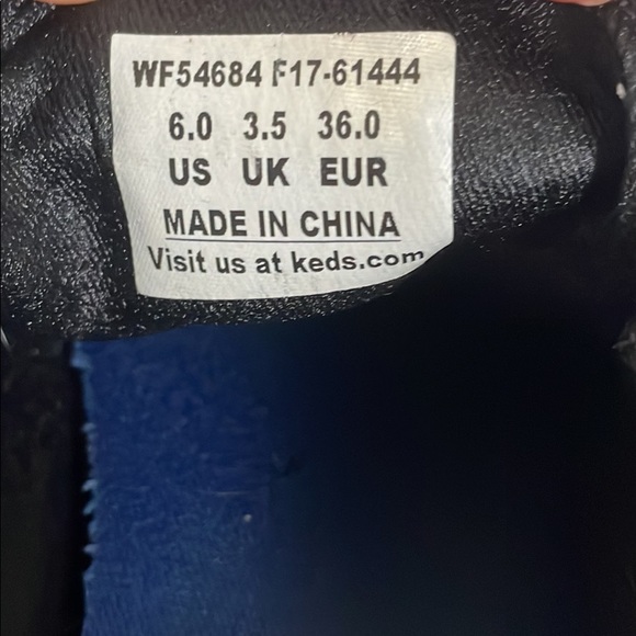 Black Keds size 6.5 sneakers - Picture 2 of 4